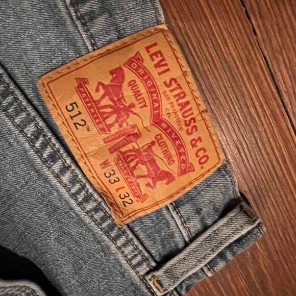 Poshmark Listing: Levi's 512 Slim Tapered Fit Jeans - Size 33 - Like New! - Picture 1 of 3